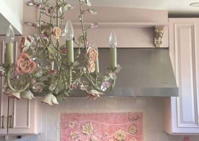 Pink backsplash